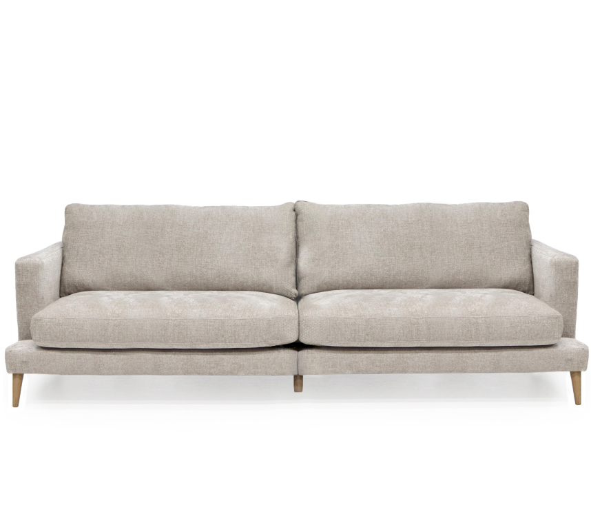 VILMA Soffa 3,5-sits Tyg Garnet Aluminium. Ek vitolja.