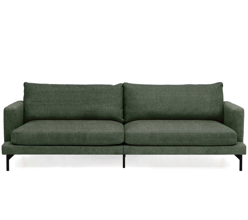 VILMA Soffa 3,5-sits Tyg Dolomite Myrtle. Metall svart.