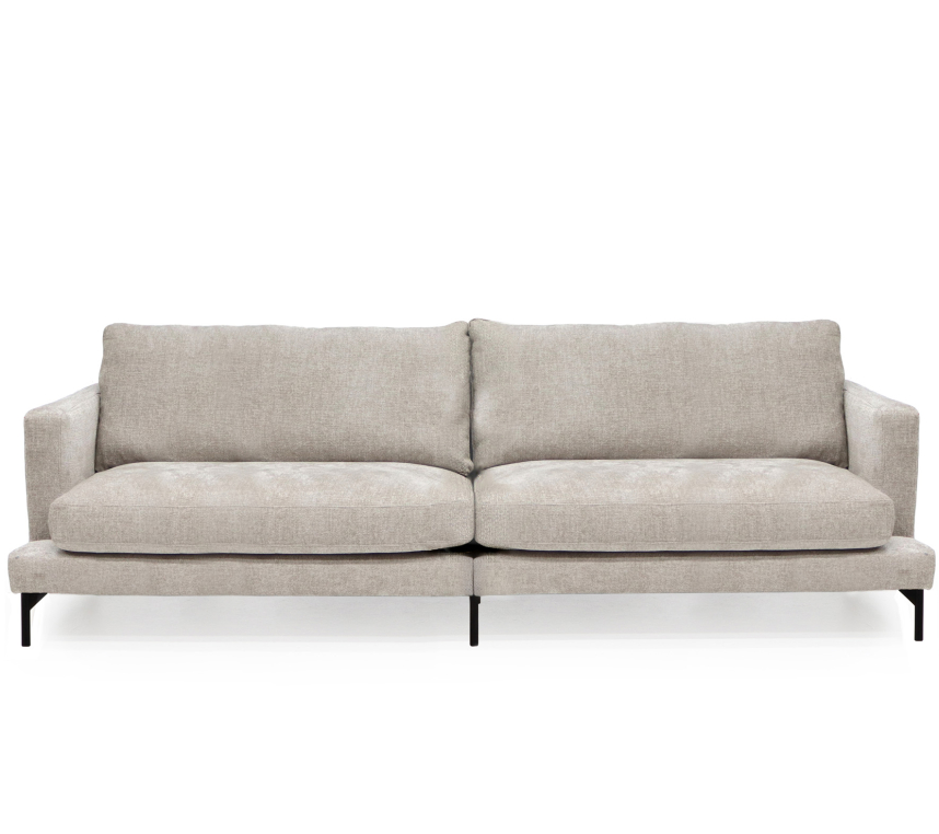 VILMA Soffa 3,5-sits Tyg Garnet Aluminium. Metall svart.