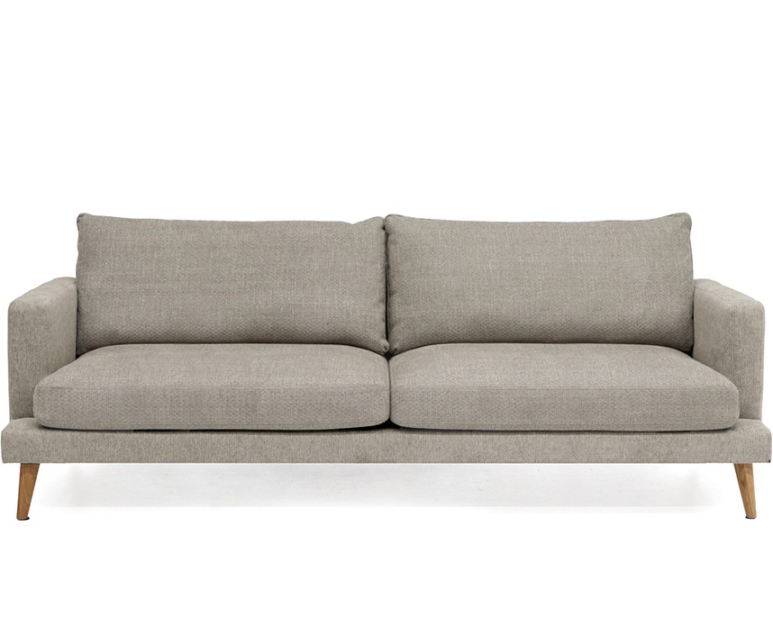 VILMA Soffa 3,5-sits Tyg Dolomite Aluminium. Ek vitoljad.