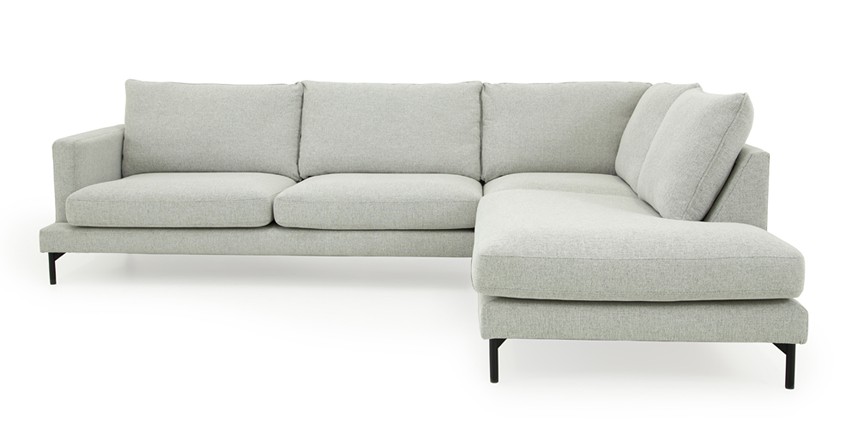 VILMA Soffa med öppet avslut Tyg Nordby Grey