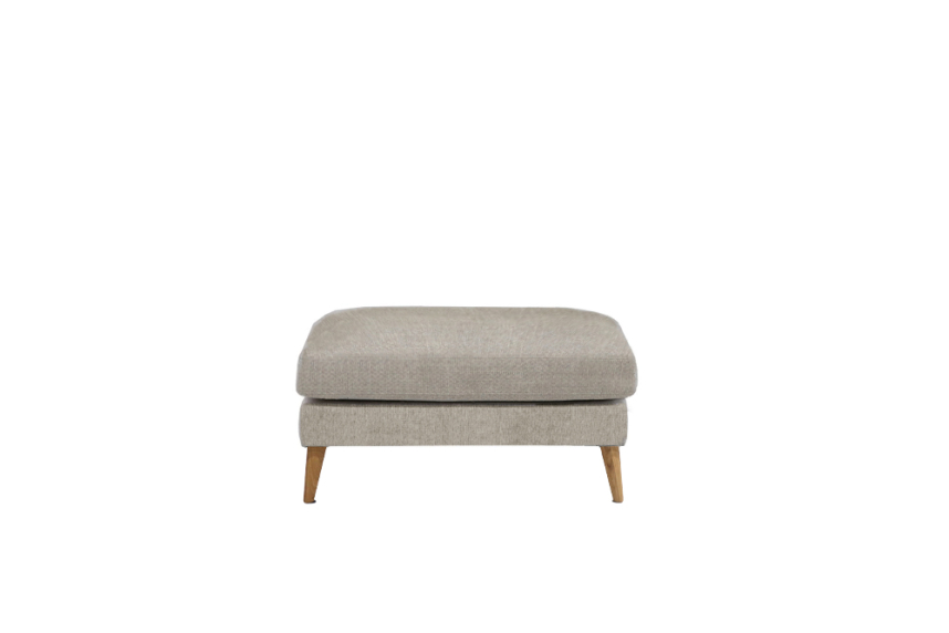 VILMA Fotpall Tyg Dolomite Aluminium