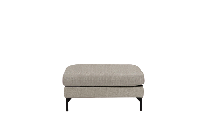 VILMA Fotpall Tyg Dolomite Aluminium
