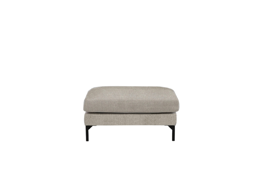 VILMA Fotpall Tyg Garnet Aluminium