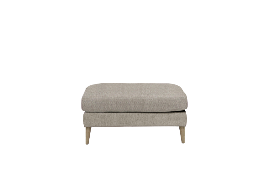 VILMA Fotpall Tyg Garnet Aluminium