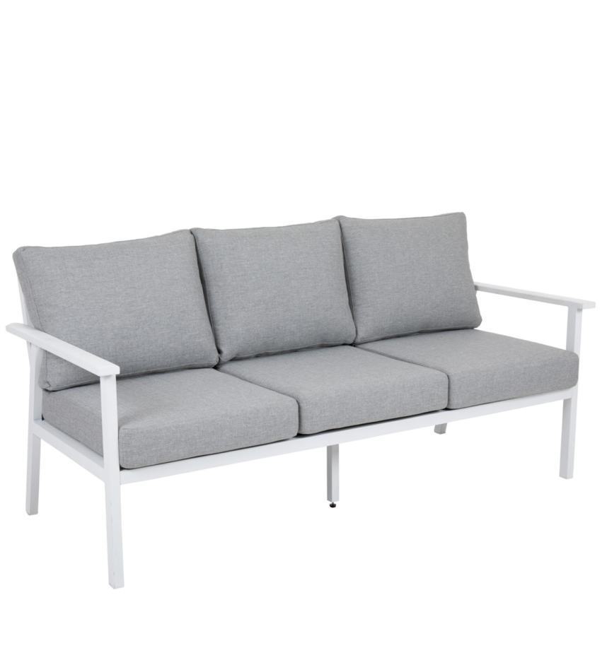 SAMVARO HIGH Utesoffa Vit Pearl Grey