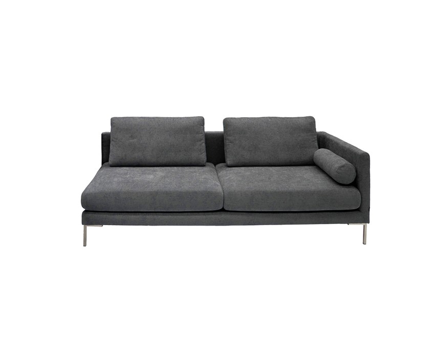 ZIGMA Soffa 3-sits Tyg Next Mörk Grå