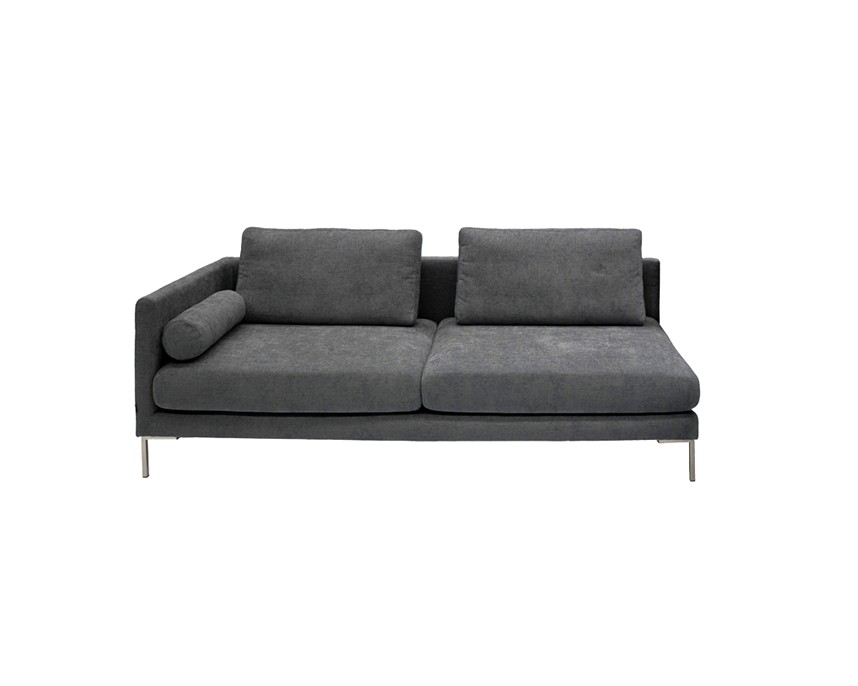 ZIGMA Soffa 3-sits Tyg Next Mörk Grå