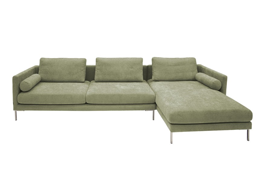 ZIGMA Soffa med divan Tyg Next Grön