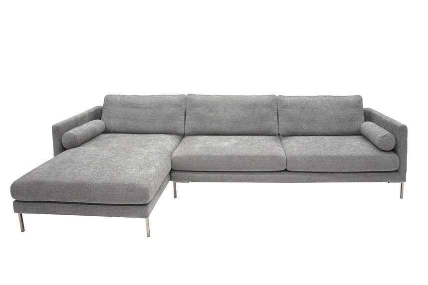 ZIGMA Soffa med divan Tyg Next Grå