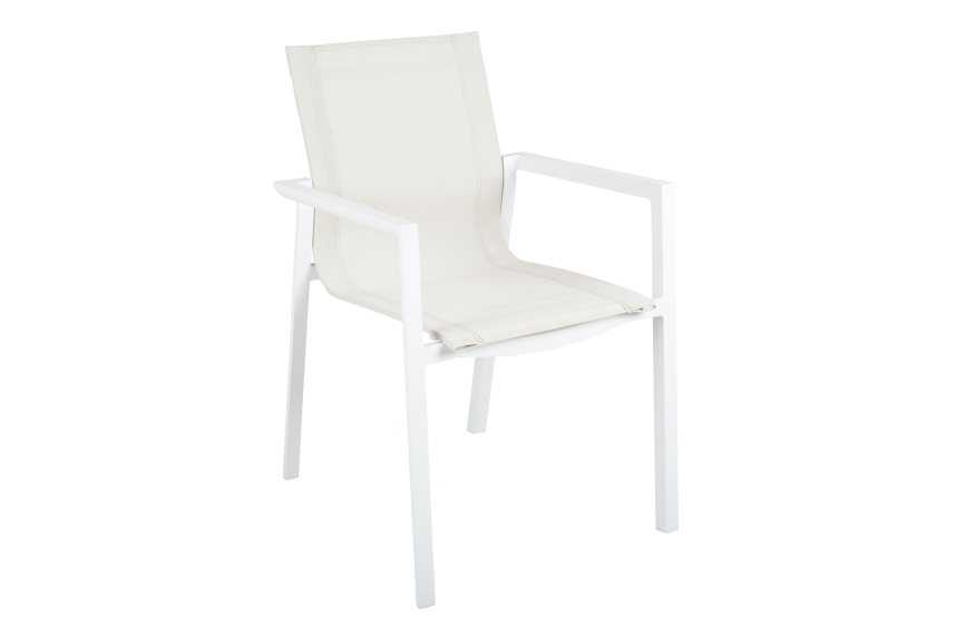 DELIA Utekarmstol Vit/Off-White