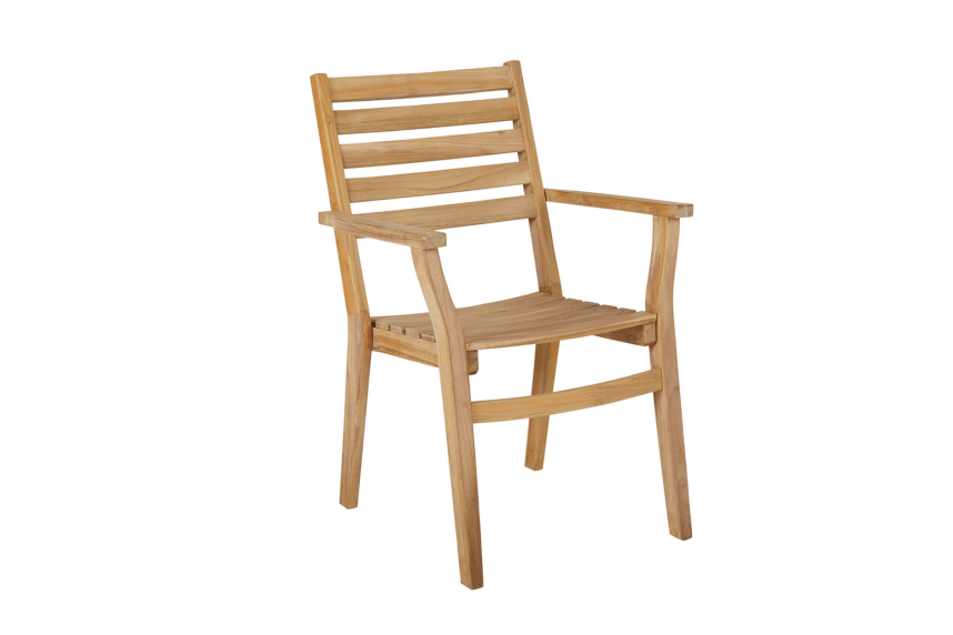 KEROS Utekarmstol Teak