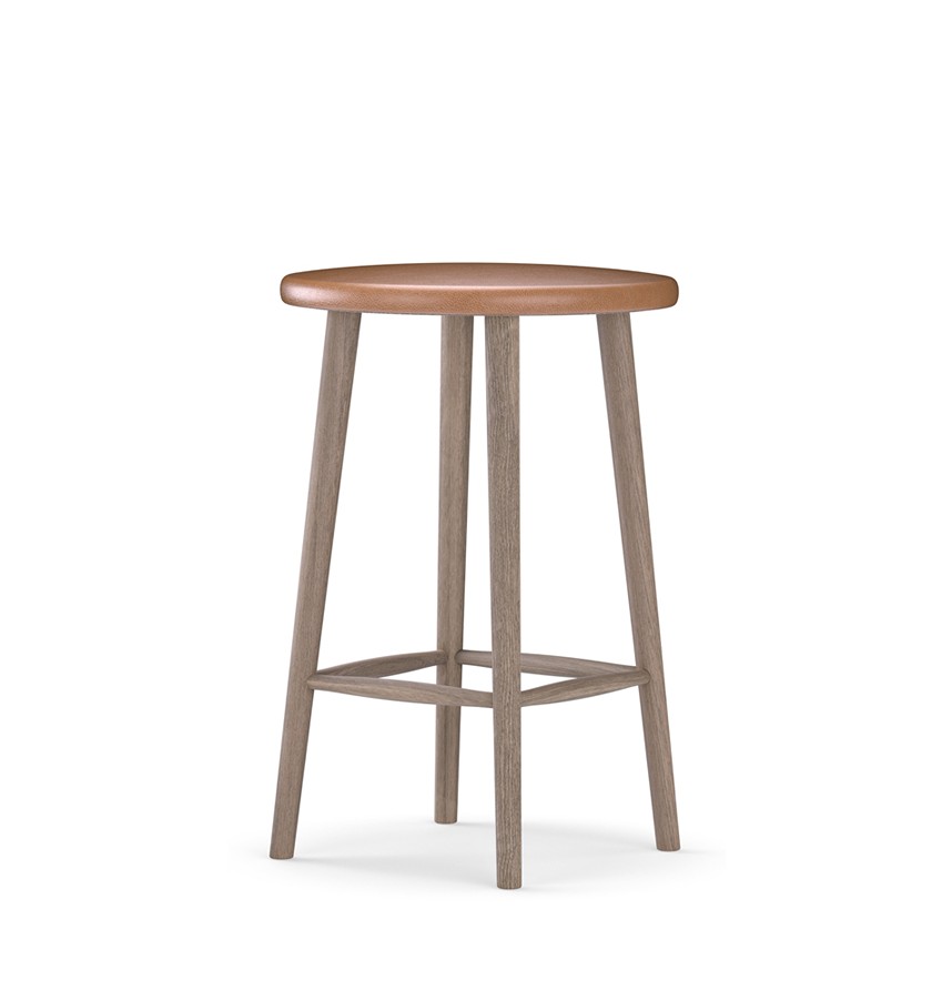 MISS BUTTON Barpall Massiv Ek Vitolja. Elmotique Cognac