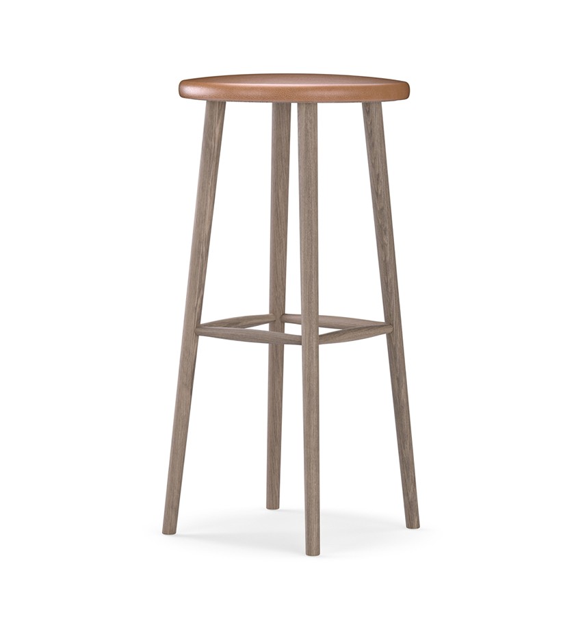MISS BUTTON Barpall Massiv Ek Vitolja. Elmotique Cognac