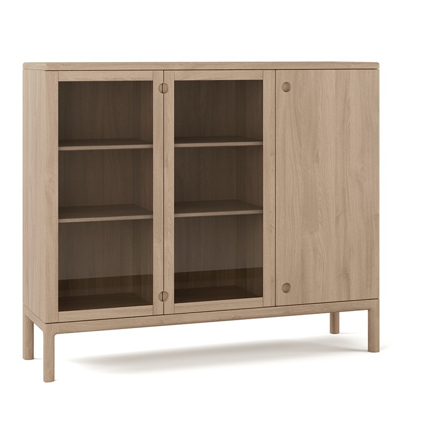 PRIO Sideboard Massiv Ek Ljus Mattlack