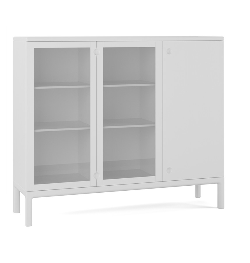 PRIO Sideboard Massiv Björk Vitlackad