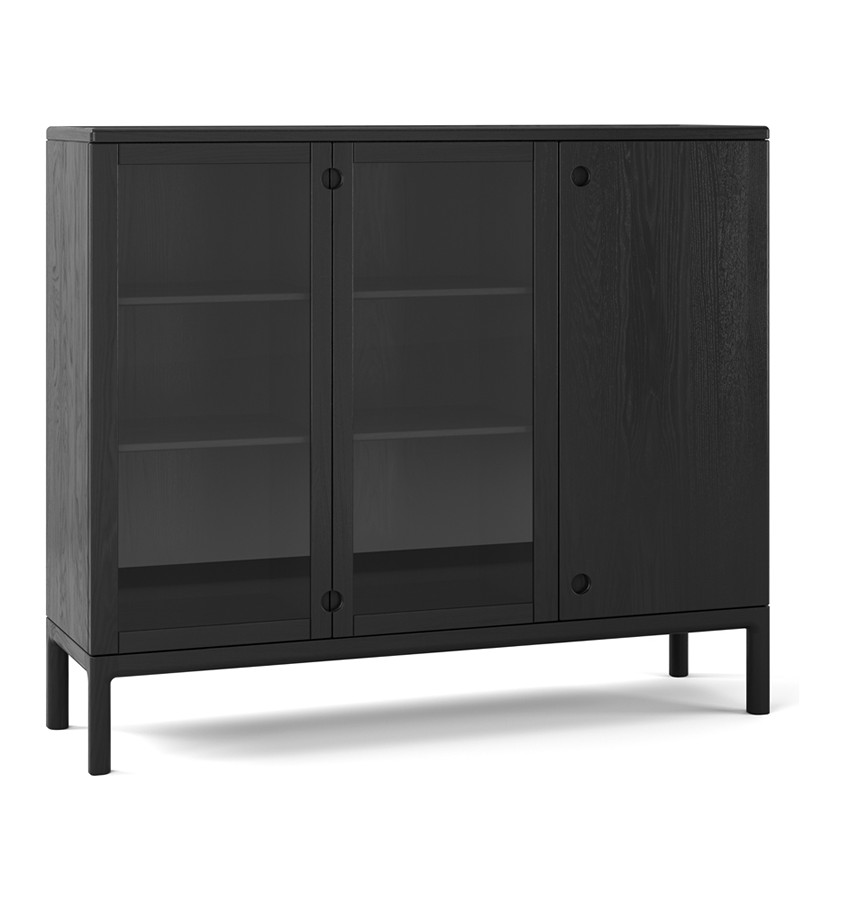 PRIO Sideboard Massiv Ek Svartlackad