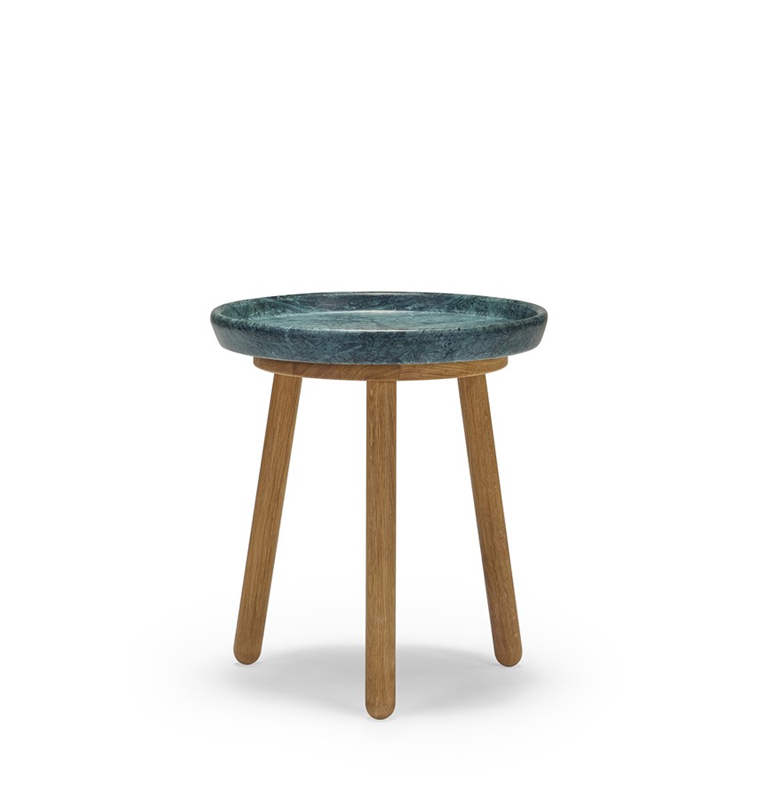TUREEN Satsbord Massiv ek Naturell olja. Ø38 cm. Verde Alpi.