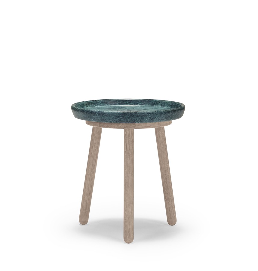 TUREEN Satsbord Massiv ek Vitolja. Ø38 cm. Verde Alpi.