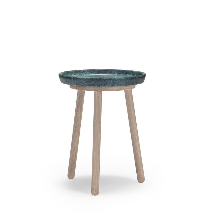 TUREEN Satsbord Massiv ek Vitolja. Ø38 cm. Verde Alpi.