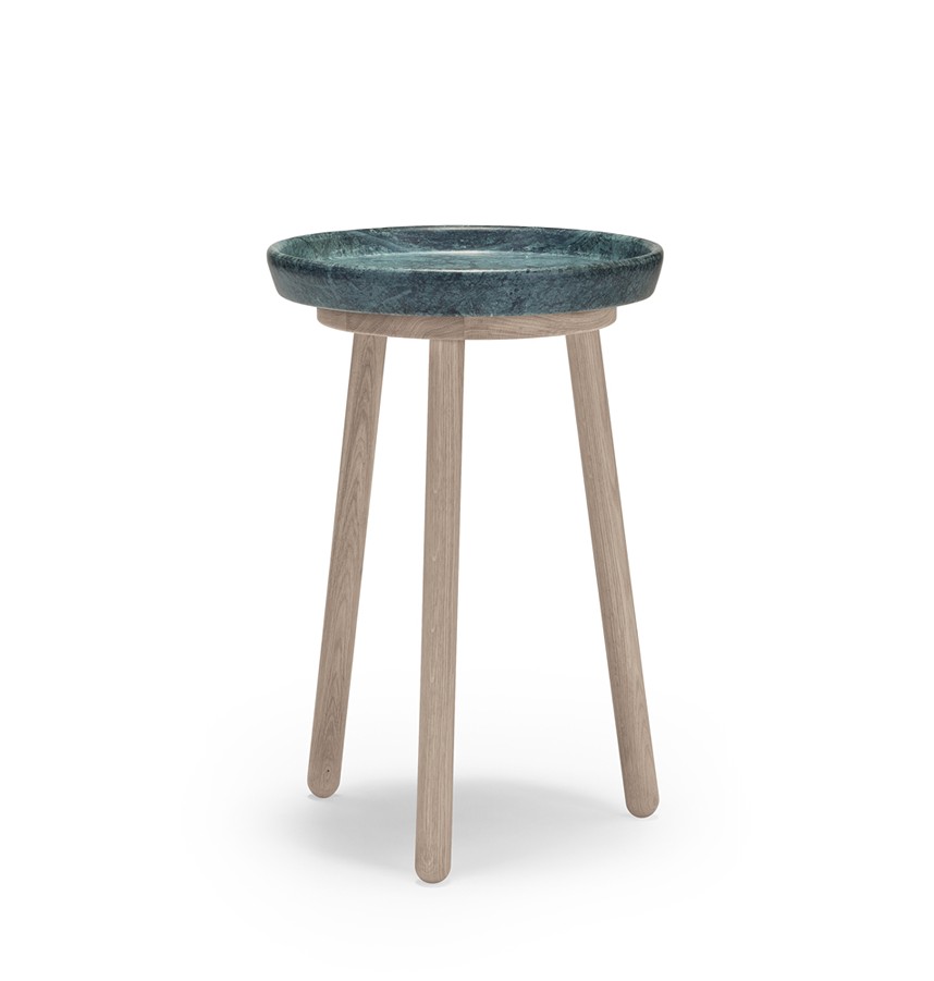 TUREEN Satsbord Massiv ek Vitolja. Ø38 cm. Verde Alpi.