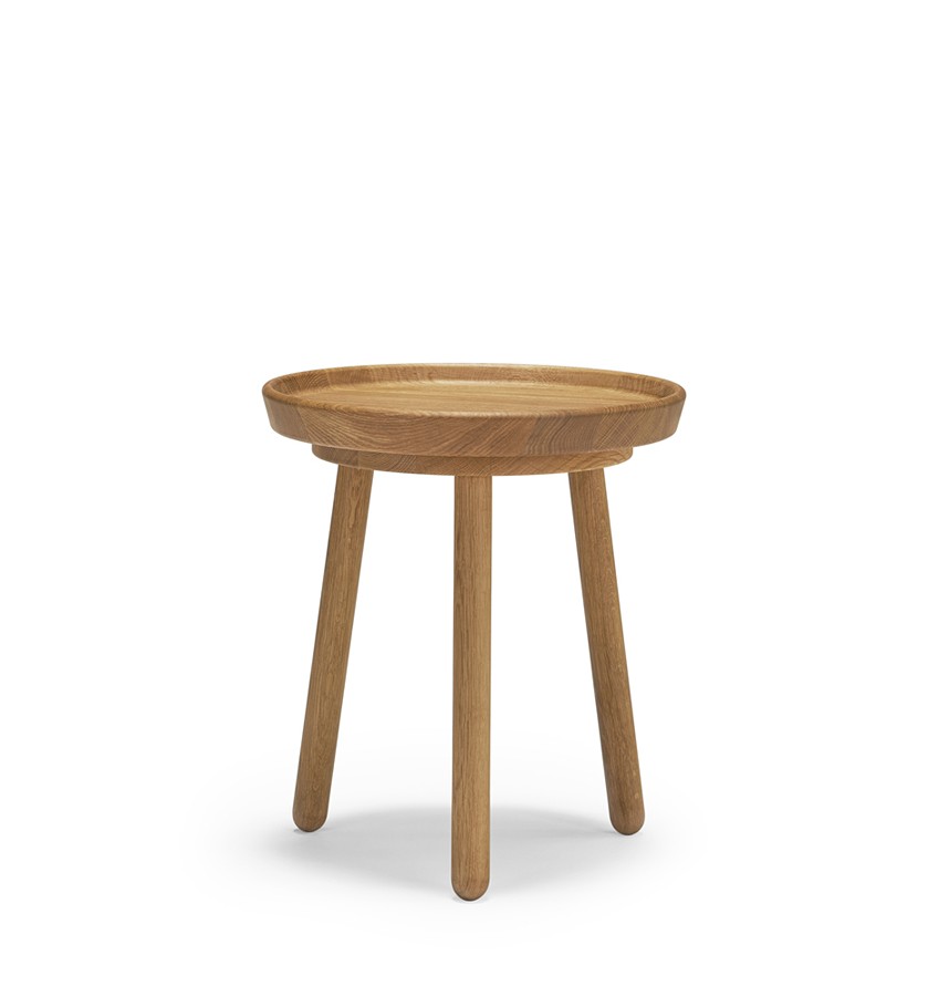 TUREEN Satsbord Massiv ek Naturell olja. Ø38 cm.