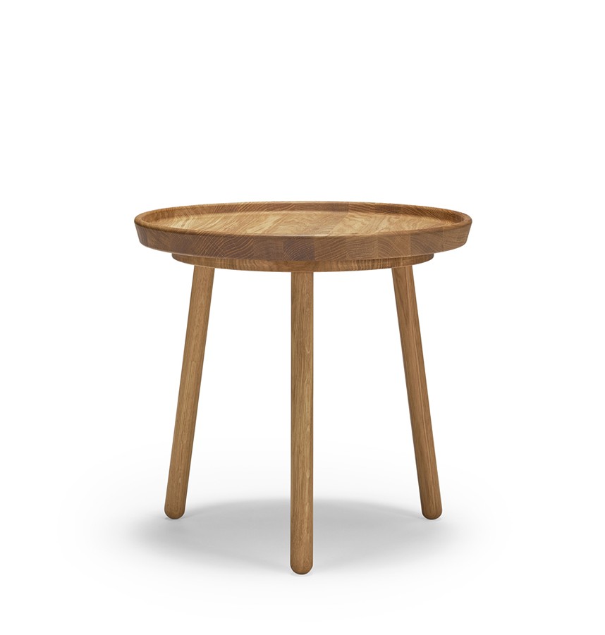 TUREEN Satsbord Massiv ek Naturell olja. Ø52 cm.