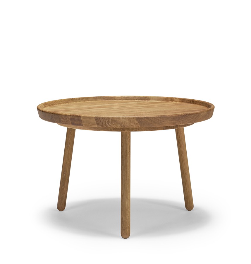 TUREEN Satsbord Massiv ek Naturell olja. Ø65 cm.