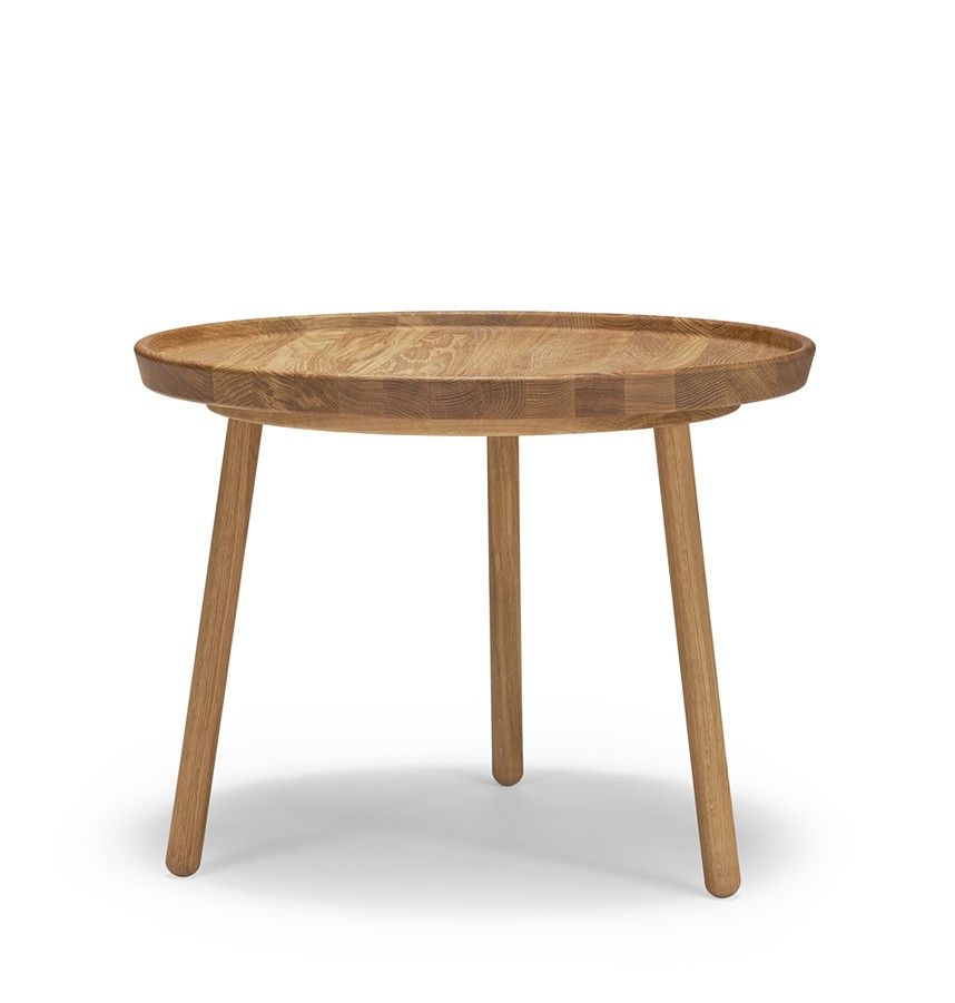 TUREEN Satsbord Massiv ek Naturell olja. Ø65 cm.