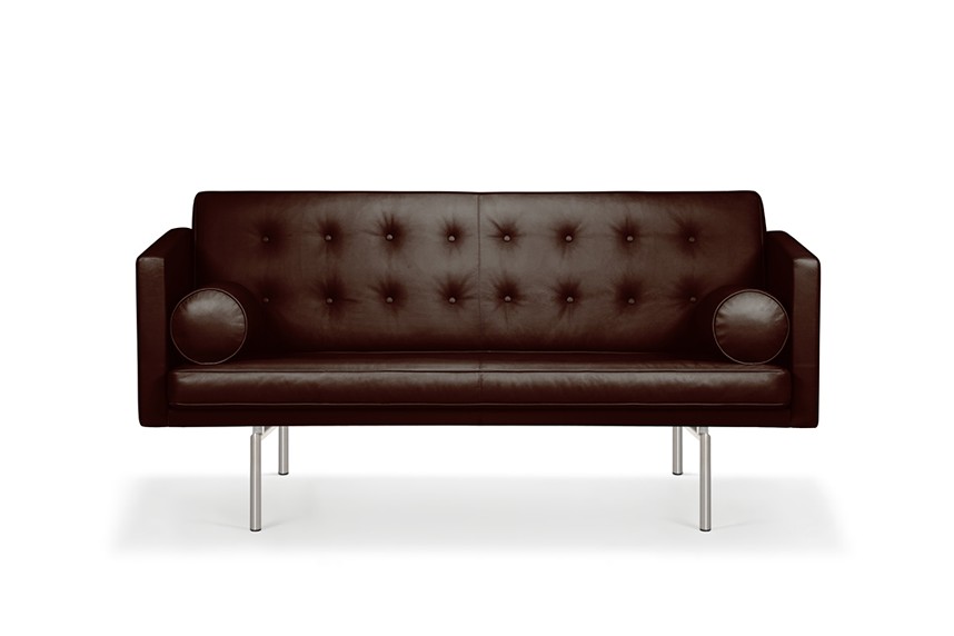 RITZY Soffa 2-sits Läder Dakota Mörkbrun