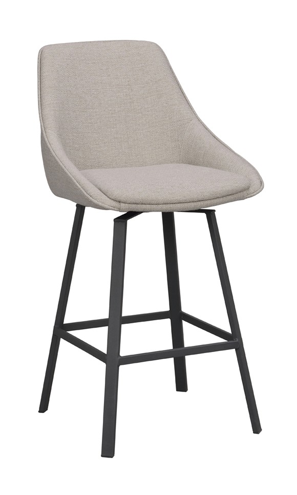 ALISON Barstol Tyg Asgard Beige. Snurrbar. Sitthöjd 65 cm.