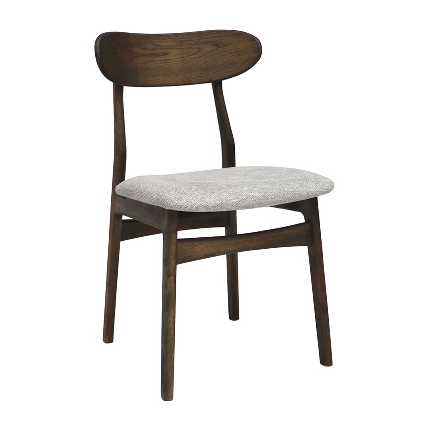 ASTER Stol Massiv ek rökoljad. Tyg Diosa Beige.