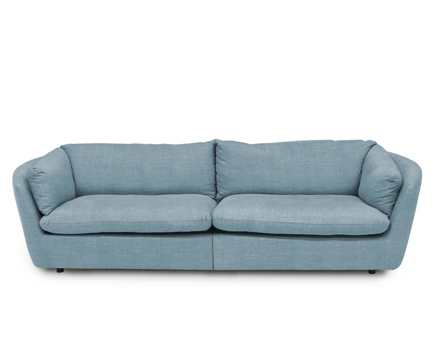 BONNIE Soffa 3,5-sits Dun. Tyg Caleido Stampato Light Blue. Fast klädsel.