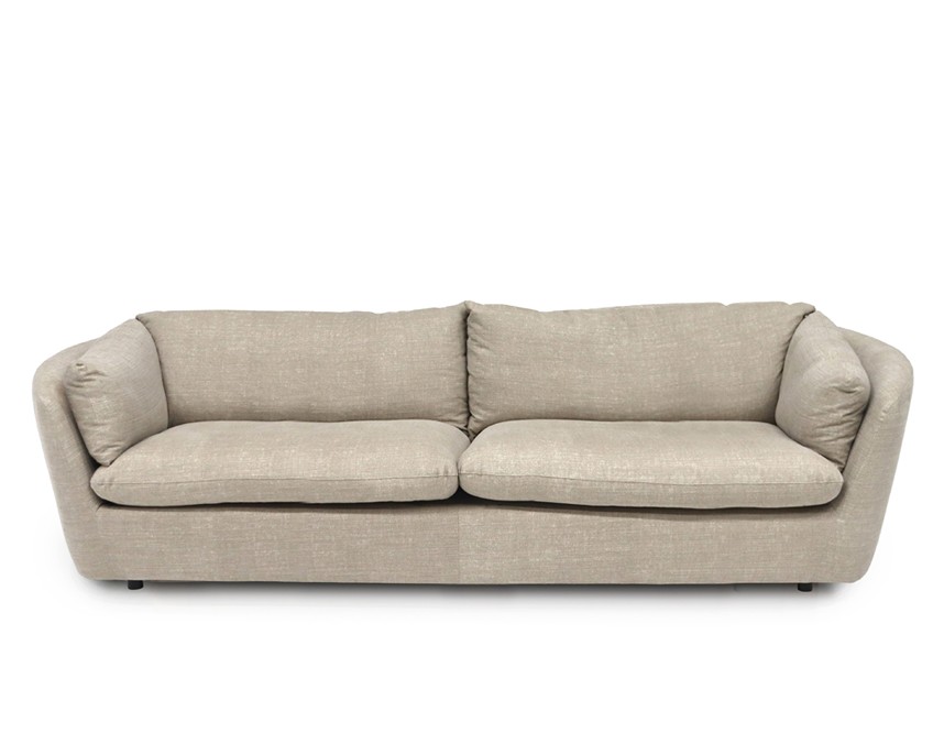 BONNIE Soffa 3,5-sits Dun. Tyg Caleido Stampato Natural. Avtagbar klädsel.
