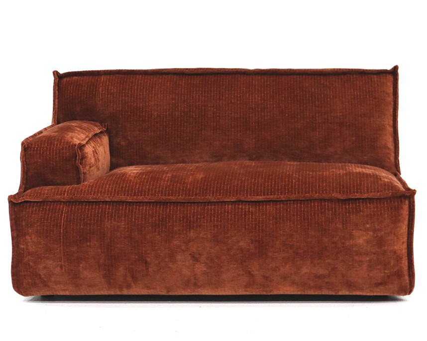 PLATANI Soffa 1,5-sits Tyg Levis 126 Copper