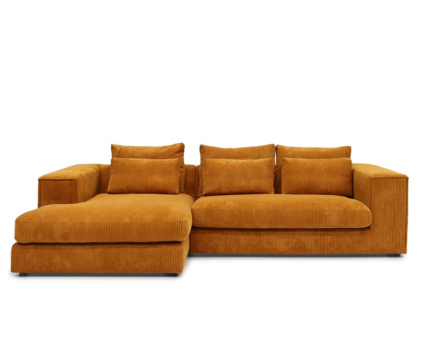 VIESTE Soffa med divan Tyg Soop 42 Yellow
