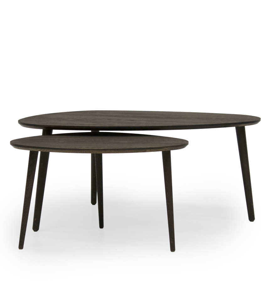 LUNDEN Satsbord Brunoljad massiv ek