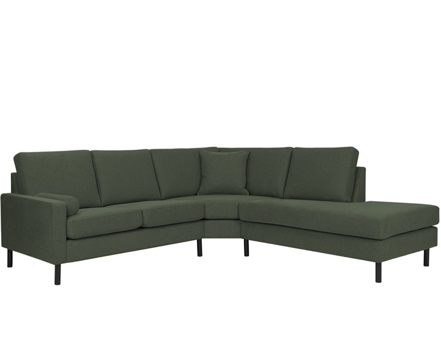VERONA ORIGINAL Soffa med öppet avslut Tyg Wind Green