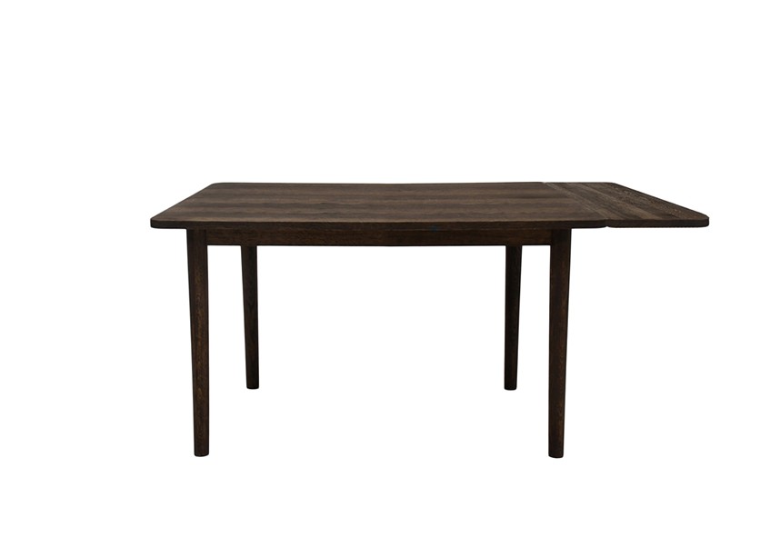 NEA Matbord Ekfanér Brunoljad 138 cm. Inkl. tilläggsskiva.