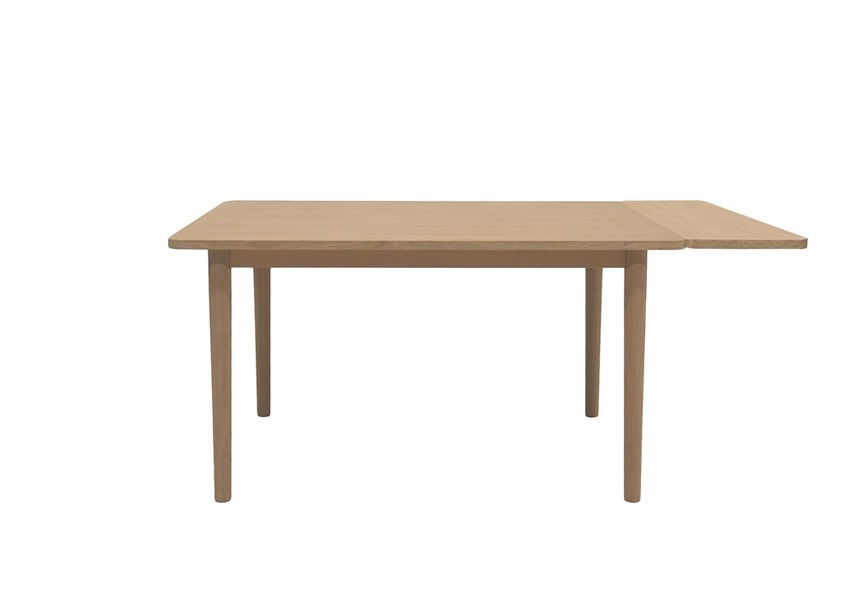 NEA Matbord Ekfanér Vitoljad 138 cm. Inkl. tilläggsskiva.