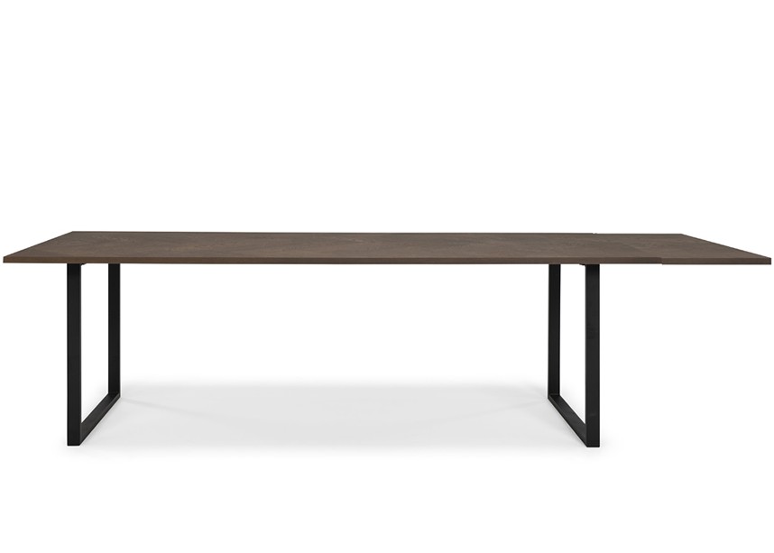 VITO Matbord Ekfanér Brunbetsad 240 cm. Inkl. tilläggsskiva.