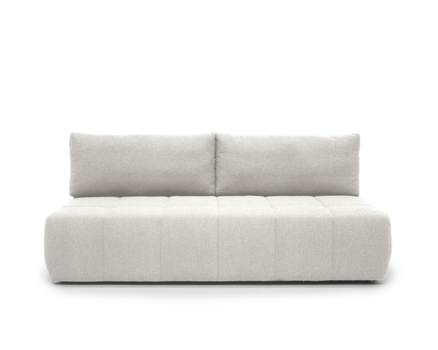 EDITH Bäddsoffa 3-sits Tyg Loop Creme