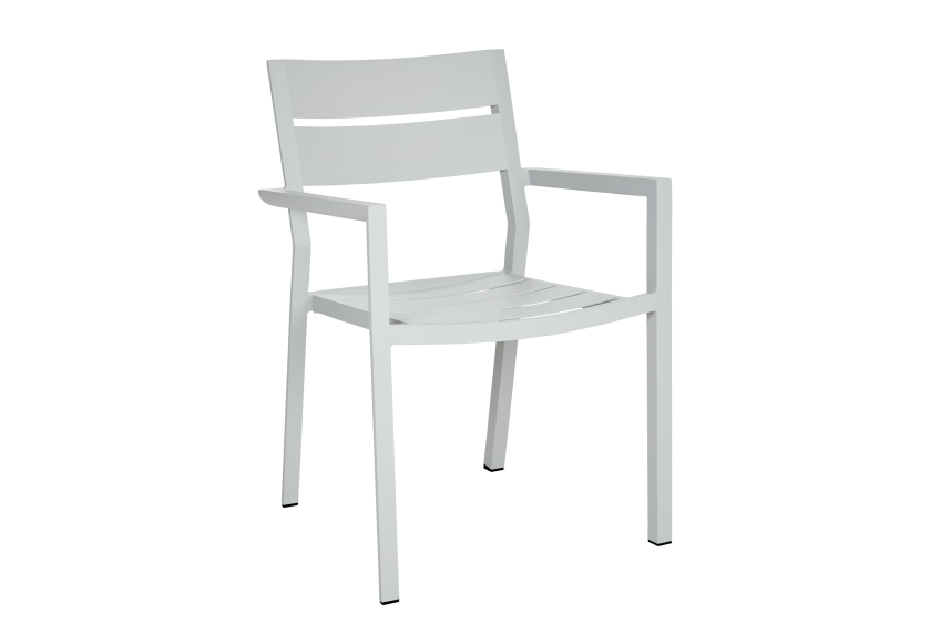 DELIA Utekarmstol Light Grey