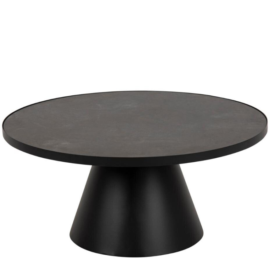 SOLI Soffbord Svart Metall, Keramik