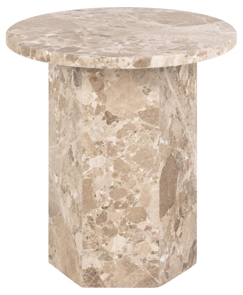 NAXOS Sidobord Marmor Latte Brown