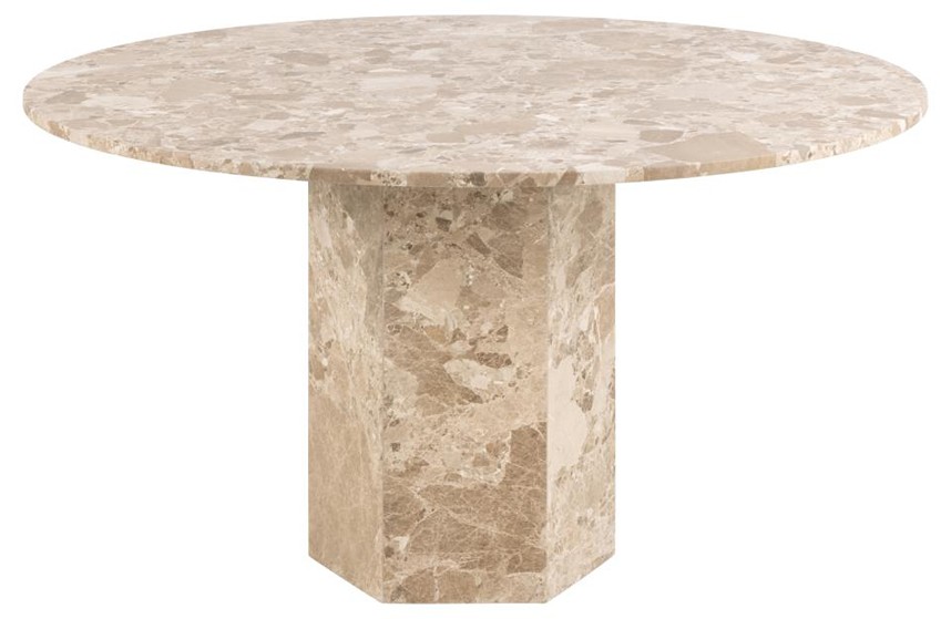 NAXOS Matbord Marmor Latte Brown
