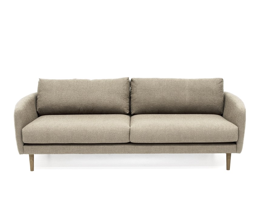 BILLIE Soffa 3-sits Tyg Heather Light Beige. Avtagbar klädsel.