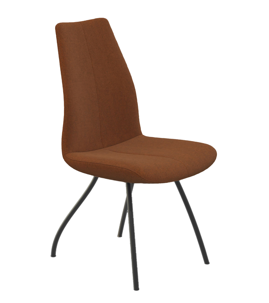 AROMA Stol Tyg Viva Rost. Metall svart.