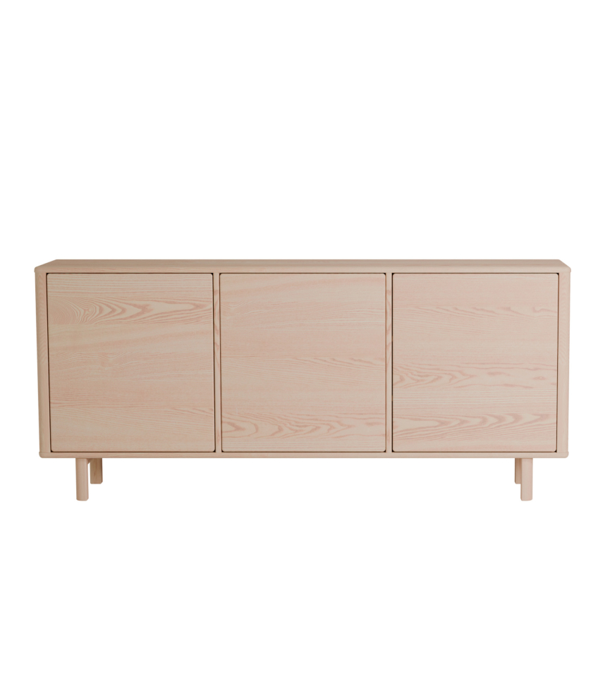 ELLA Sideboard Massiv Varmvitoljad ask