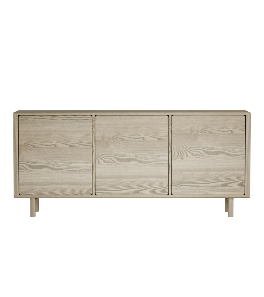 ELLA Sideboard Massiv Ljusgråoljad ask